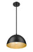 Pendant Z-Lite 4501P12-MB Matte Black Vega 1 Light Pendant Z-Lite