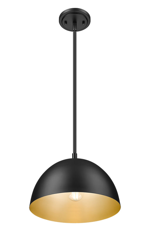 Pendant Z-Lite 4501P12-MB Matte Black Vega 1 Light Pendant Z-Lite