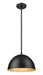 Pendant Z-Lite 4501P12-MB Matte Black Vega 1 Light Pendant Z-Lite