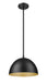Pendant Z-Lite 4501P12-MB Matte Black Vega 1 Light Pendant Z-Lite