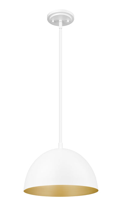 Pendant Z-Lite 4501P12-MW Matte White Vega 1 Light Pendant Z-Lite