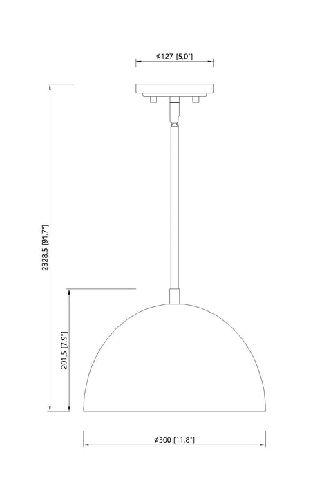Pendant Z-Lite 4501P12-MW Matte White Vega 1 Light Pendant Z-Lite