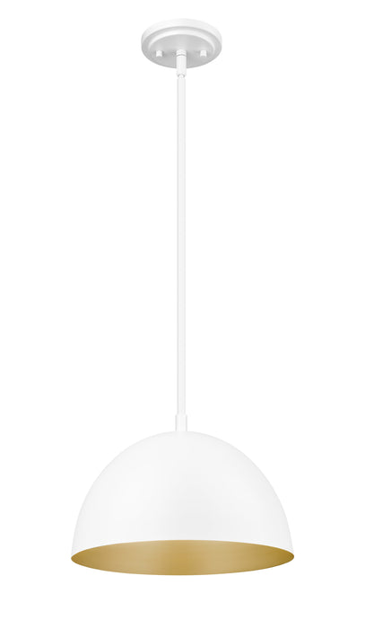 Pendant Z-Lite 4501P12-MW Matte White Vega 1 Light Pendant Z-Lite