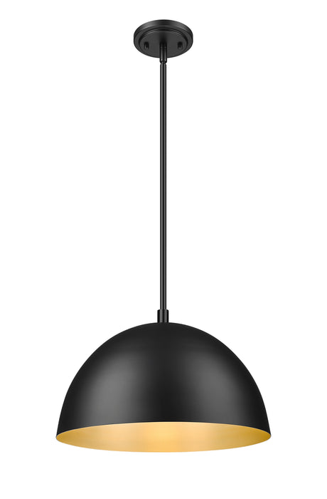 Pendant Z-Lite 4501P16-MB Matte Black Vega 1 Light Pendant Z-Lite