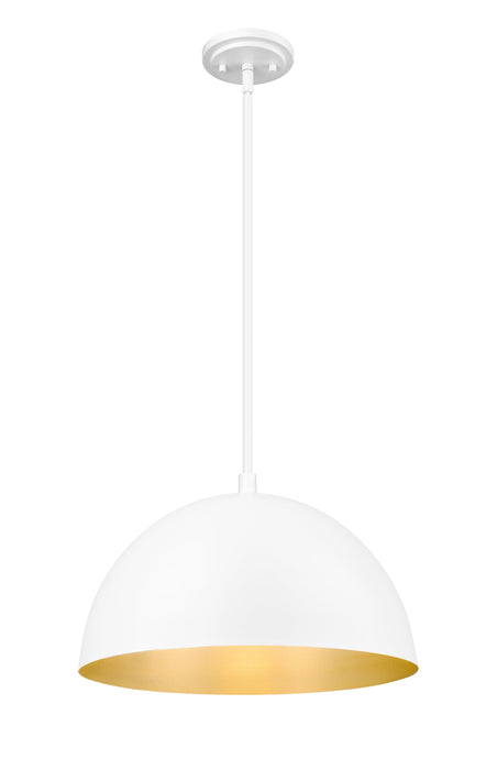 Pendant Z-Lite 4501P16-MW Matte White Vega 1 Light Pendant Z-Lite