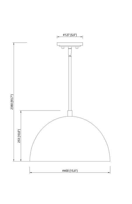 Pendant Z-Lite 4501P16-MW Matte White Vega 1 Light Pendant Z-Lite