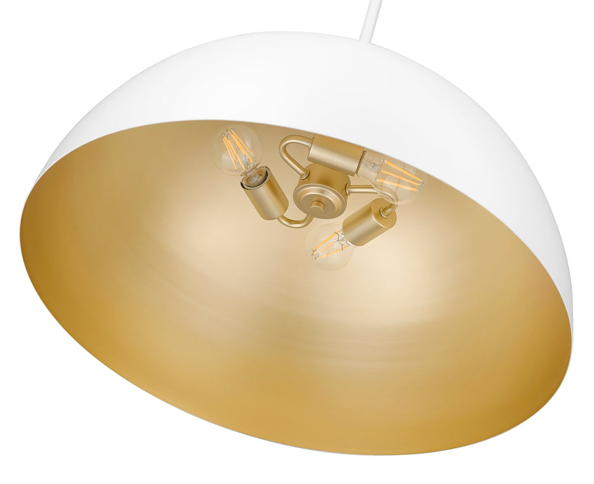 Pendant Z-Lite 4501P24-MW Matte White Vega 3 Light Pendant Z-Lite