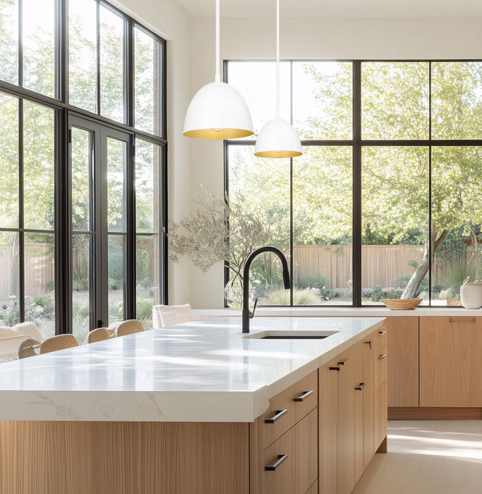 Pendant Z-Lite 4501P8-MW Matte White Vega 1 Light Pendant Z-Lite