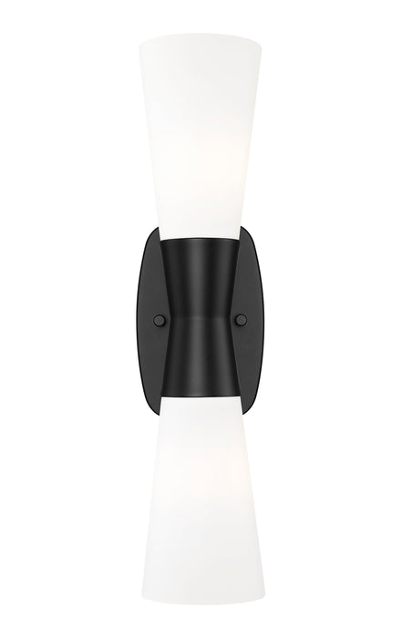 Wall Sconce Z-Lite 4504-2S-MB Matte Black Emrys 2 Light Wall Sconce Z-Lite