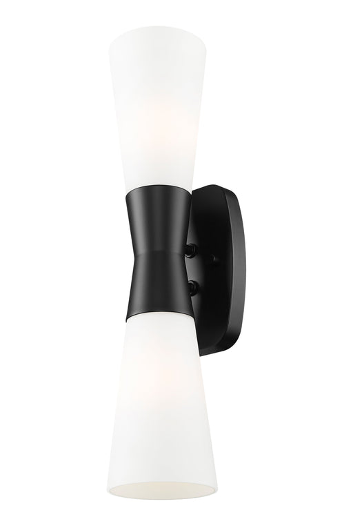 Wall Sconce Z-Lite 4504-2S-MB Matte Black Emrys 2 Light Wall Sconce Z-Lite