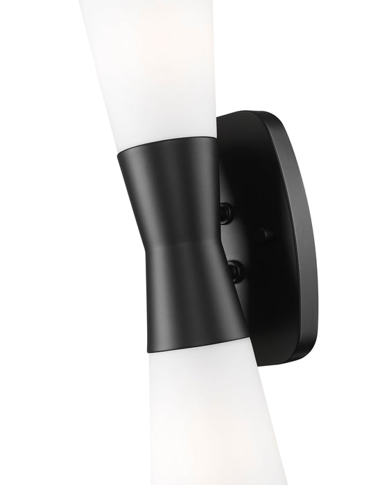 Wall Sconce Z-Lite 4504-2S-MB Matte Black Emrys 2 Light Wall Sconce Z-Lite