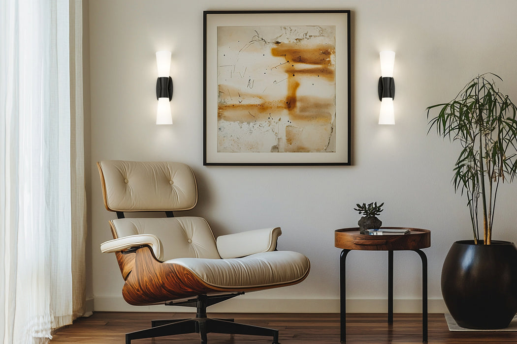 Wall Sconce Z-Lite 4504-2S-MB Matte Black Emrys 2 Light Wall Sconce Z-Lite