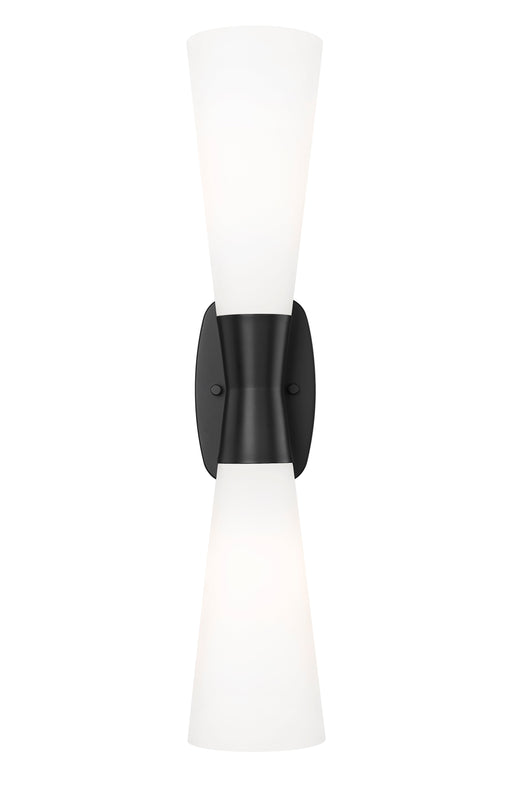 Wall Sconce Z-Lite 4504-2SL-MB Matte Black Emrys 2 Light Wall Sconce Z-Lite
