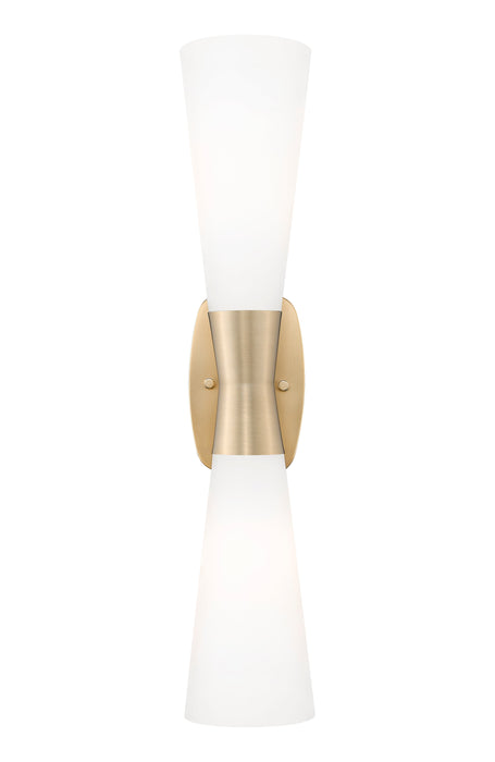 Wall Sconce Z-Lite 4504-2SL-MGLD Modern Gold Emrys 2 Light Wall Sconce Z-Lite
