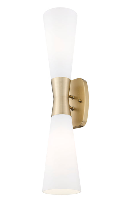 Wall Sconce Z-Lite 4504-2SL-MGLD Modern Gold Emrys 2 Light Wall Sconce Z-Lite