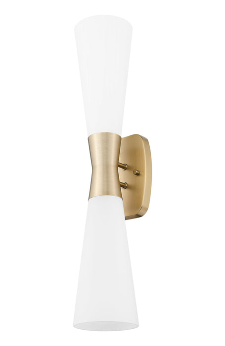 Wall Sconce Z-Lite 4504-2SL-MGLD Modern Gold Emrys 2 Light Wall Sconce Z-Lite