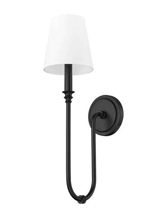 Wall Sconce Z-Lite 4505-1S-MB Matte Black Jisele 1 Light Wall Sconce Z-Lite