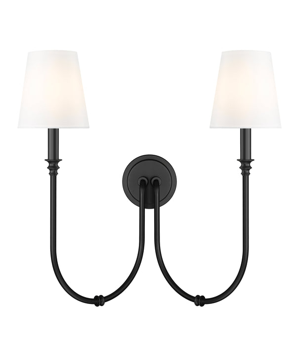 Wall Sconce Z-Lite 4505-2S-MB Matte Black Jisele 2 Light Wall Sconce Z-Lite
