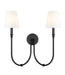 Wall Sconce Z-Lite 4505-2S-MB Matte Black Jisele 2 Light Wall Sconce Z-Lite