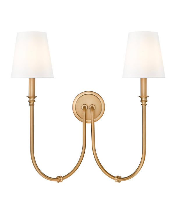 Wall Sconce Z-Lite 4505-2S-RB Rubbed Brass Jisele 2 Light Wall Sconce Z-Lite