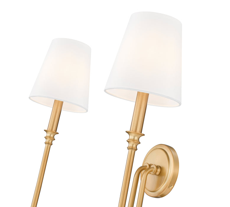 Wall Sconce Z-Lite 4505-2S-RB Rubbed Brass Jisele 2 Light Wall Sconce Z-Lite