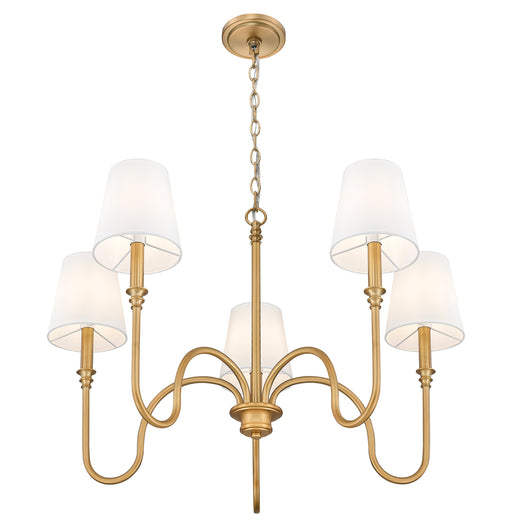 Chandelier Z-Lite 4505-5RB Rubbed Brass Jisele 5 Light Chandelier Z-Lite