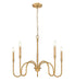 Chandelier Z-Lite 4505-5RB Rubbed Brass Jisele 5 Light Chandelier Z-Lite
