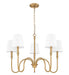 Chandelier Z-Lite 4505-5RB Rubbed Brass Jisele 5 Light Chandelier Z-Lite