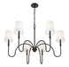 Chandelier Z-Lite 4505-6MB Matte Black Jisele 6 Light Chandelier Z-Lite