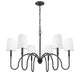 Chandelier Z-Lite 4505-6MB Matte Black Jisele 6 Light Chandelier Z-Lite