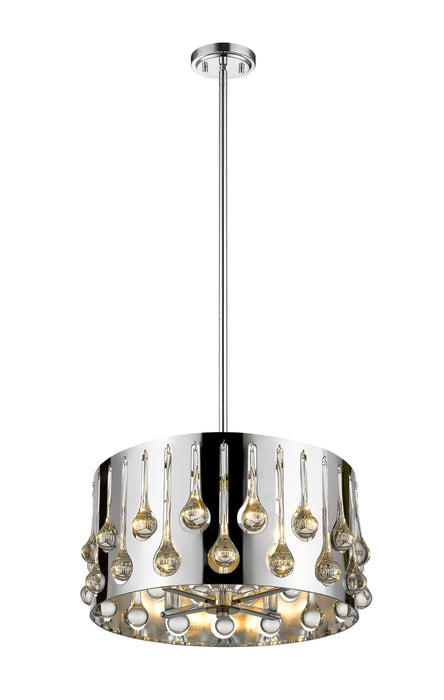 Pendant Z-Lite 453-16CH Chrome Oberon 4 Light Pendant Z-Lite