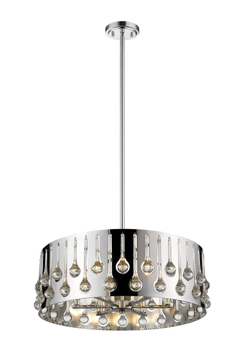 Chandelier Z-Lite 453-24CH Chrome Oberon 6 Light Chandelier Z-Lite