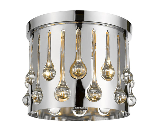 Flush Mount Z-Lite 453RF13CH Chrome Oberon 3 Light Flush Mount Z-Lite