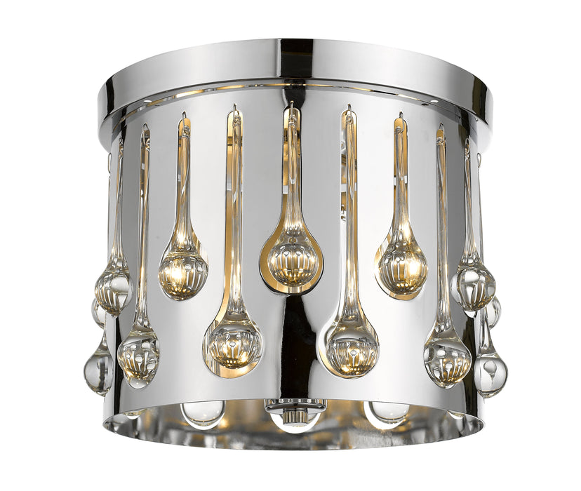 Flush Mount Z-Lite 453RF13CH Chrome Oberon 3 Light Flush Mount Z-Lite