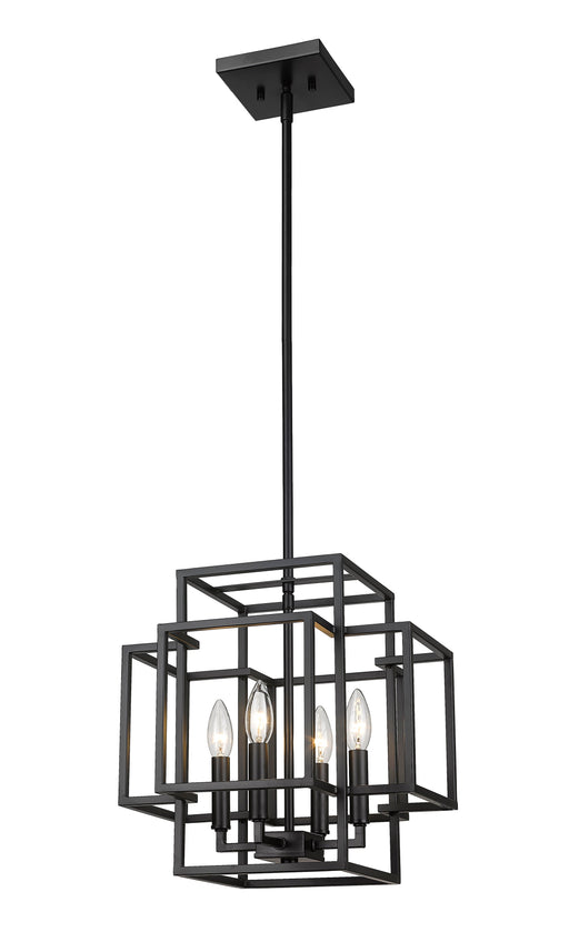 Pendant Z-Lite 454-14MB Matte Black Titania 4 Light Pendant Z-Lite