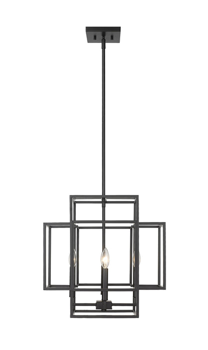 Chandelier Z-Lite 454-18MB Matte Black Titania 4 Light Chandelier Z-Lite