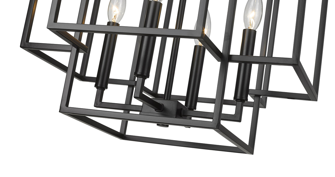 Chandelier Z-Lite 454-18MB Matte Black Titania 4 Light Chandelier Z-Lite