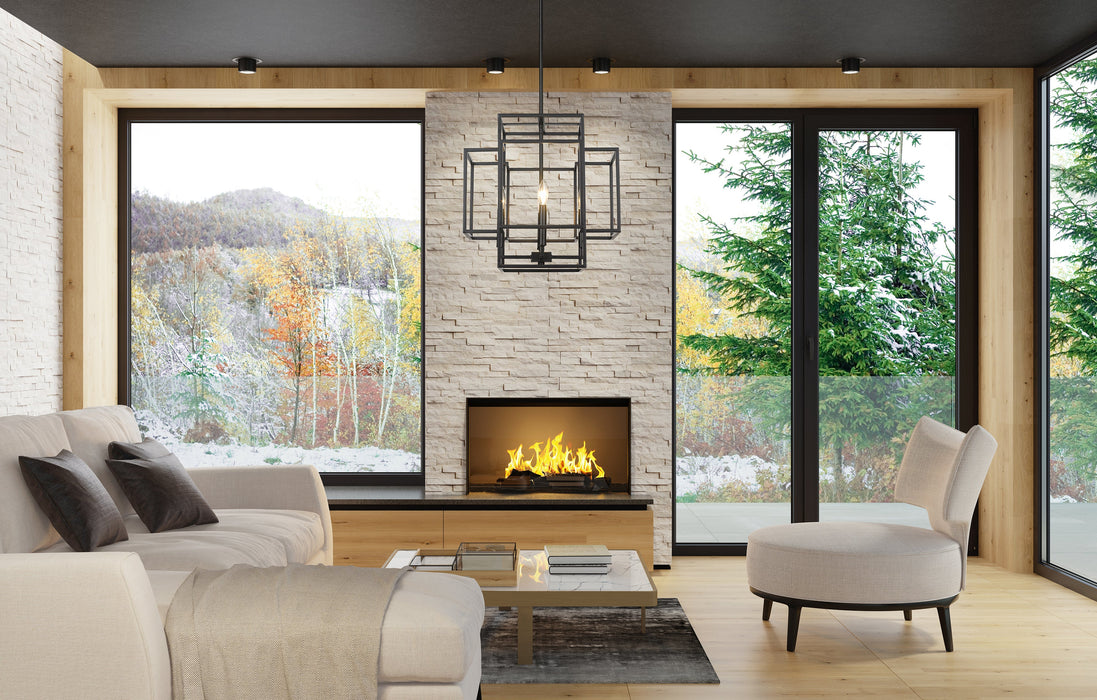 Chandelier Z-Lite 454-18MB Matte Black Titania 4 Light Chandelier Z-Lite