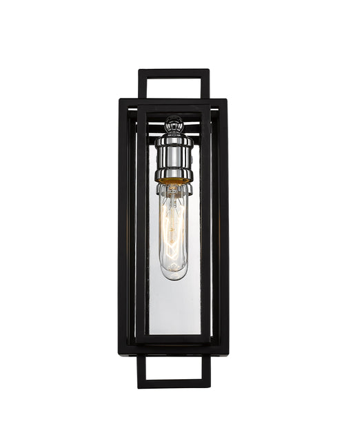 Wall Sconce Z-Lite 454-1S-BK-CH Black + Chrome Titania 1 Light Wall Sconce Z-Lite