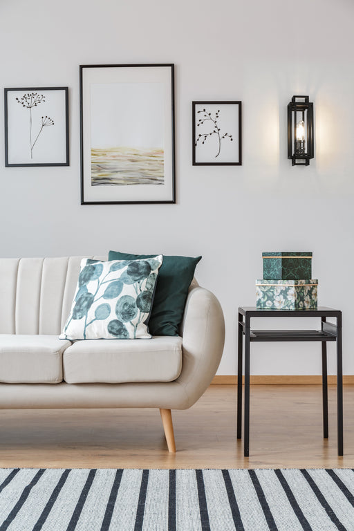 Wall Sconce Z-Lite 454-1S-BK-CH Black + Chrome Titania 1 Light Wall Sconce Z-Lite