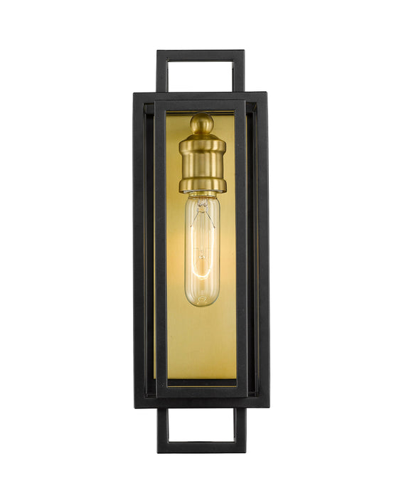 Wall Sconce Z-Lite 454-1S-BRZ-OBR Bronze + Olde Brass Titania 1 Light Wall Sconce Z-Lite