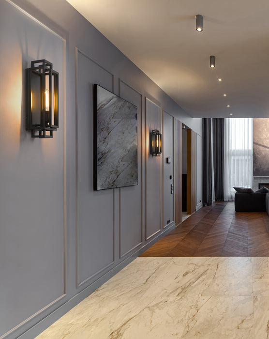 Wall Sconce Z-Lite 454-1S-MB Matte Black Titania 1 Light Wall Sconce Z-Lite