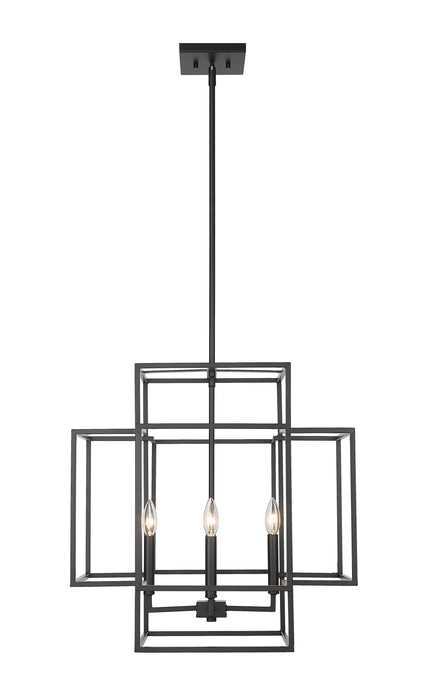 Chandelier Z-Lite 454-22MB Matte Black Titania 4 Light Chandelier Z-Lite