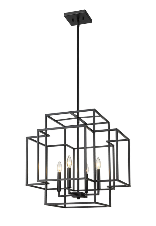 Chandelier Z-Lite 454-22MB Matte Black Titania 4 Light Chandelier Z-Lite
