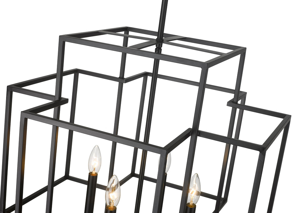 Chandelier Z-Lite 454-22MB Matte Black Titania 4 Light Chandelier Z-Lite