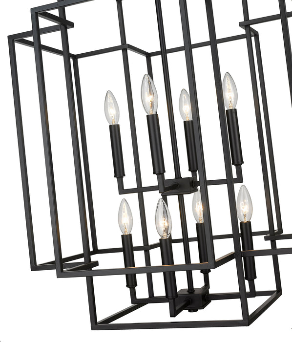 Chandelier Z-Lite 454-28MB Matte Black Titania 8 Light Chandelier Z-Lite