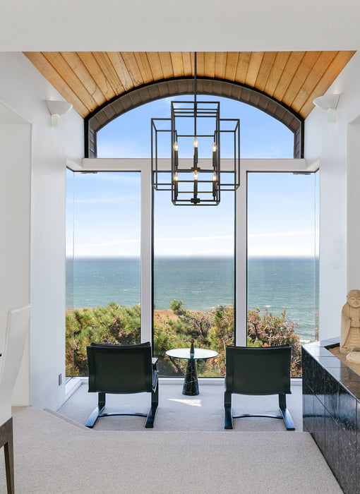 Chandelier Z-Lite 454-28MB Matte Black Titania 8 Light Chandelier Z-Lite