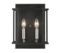 Wall Sconce Z-Lite 454-2S-BK-BN Black + Brushed Nickel Titania 2 Light Wall Sconce Z-Lite