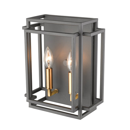 Wall Sconce Z-Lite 454-2S-BRZ-OBR Bronze + Olde Brass Titania 2 Light Wall Sconce Z-Lite