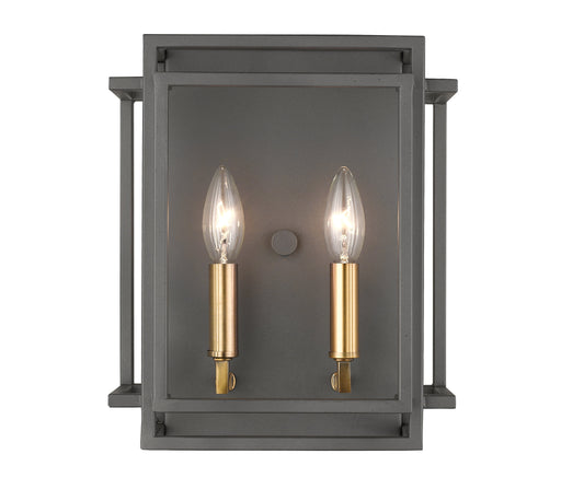 Wall Sconce Z-Lite 454-2S-BRZ-OBR Bronze + Olde Brass Titania 2 Light Wall Sconce Z-Lite